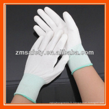 Bon prix blanc Nylon PU Palm enduit gants